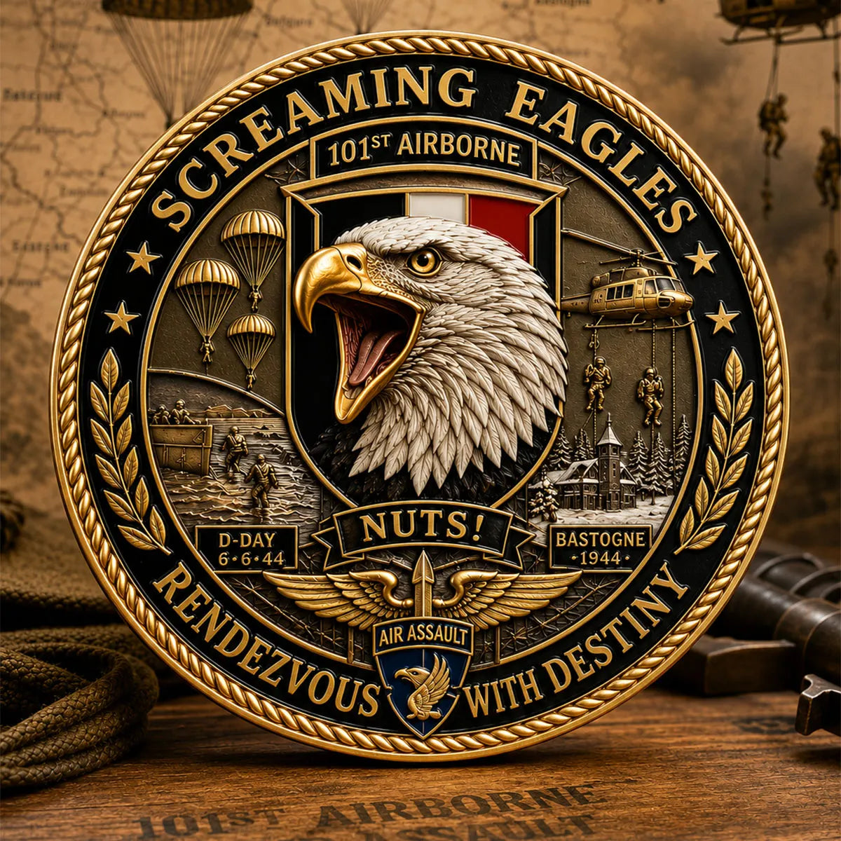 Screaming Eagles Airborne Legacy Commemorative Metal Medal