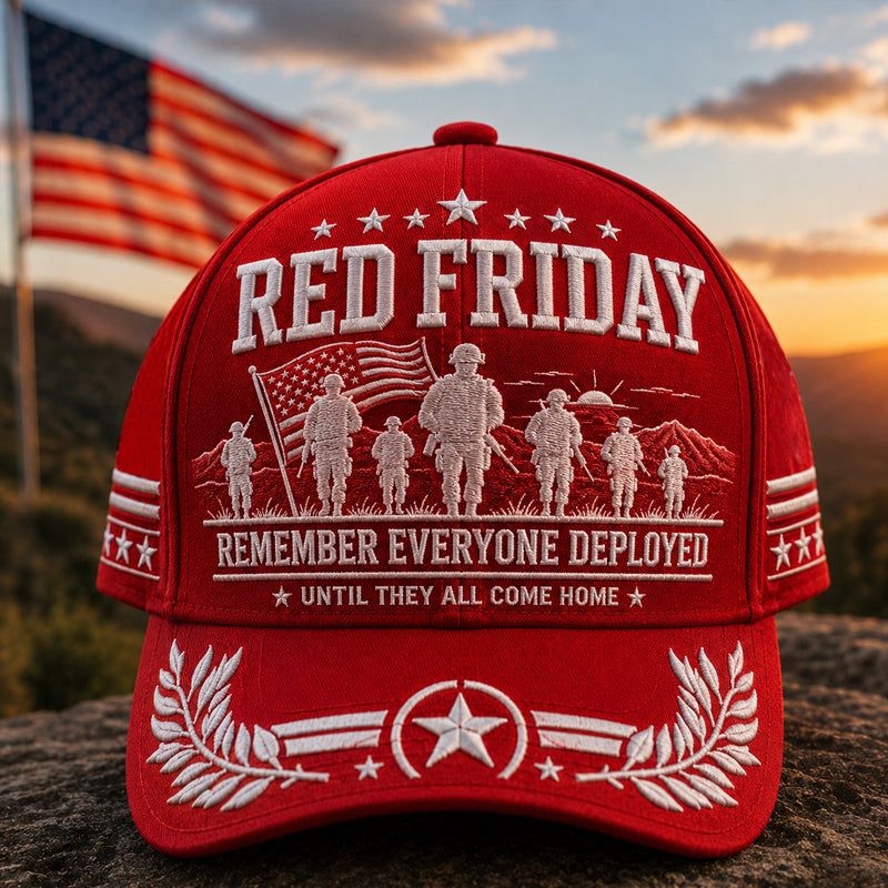 "Red Friday" Veteran Commemorative Casual Baseball Cap