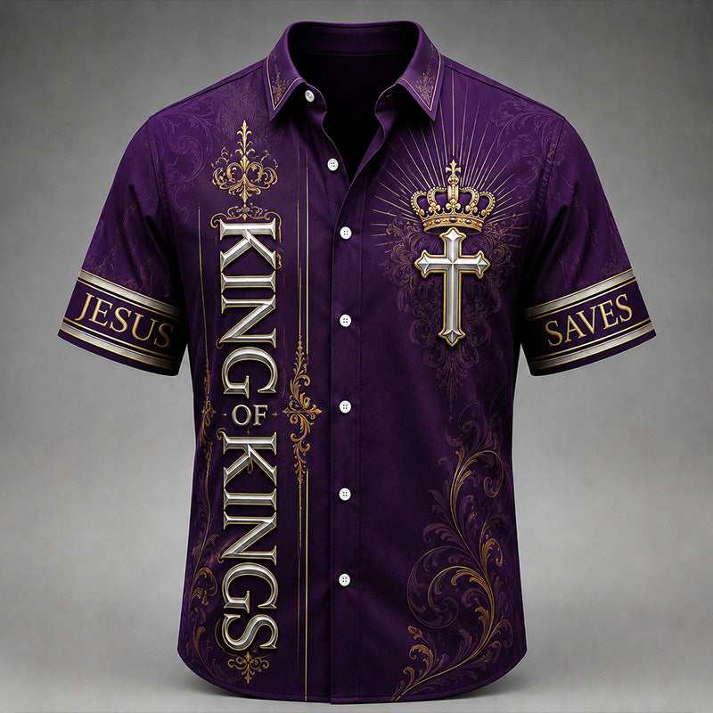 Men's Faith Cross Printed Casual Shirt