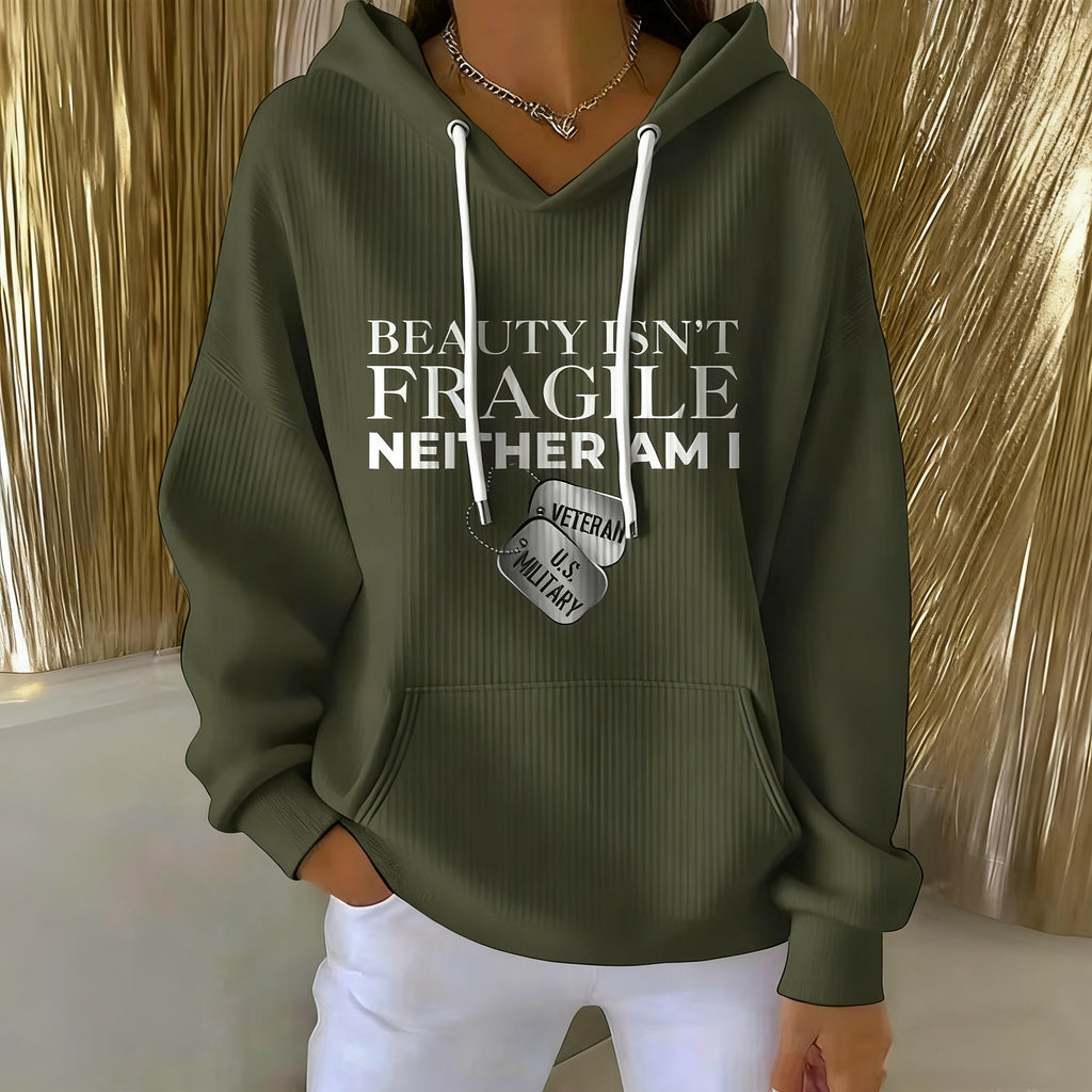 Women'S  Female Veteran Print Casual Sweatshirt