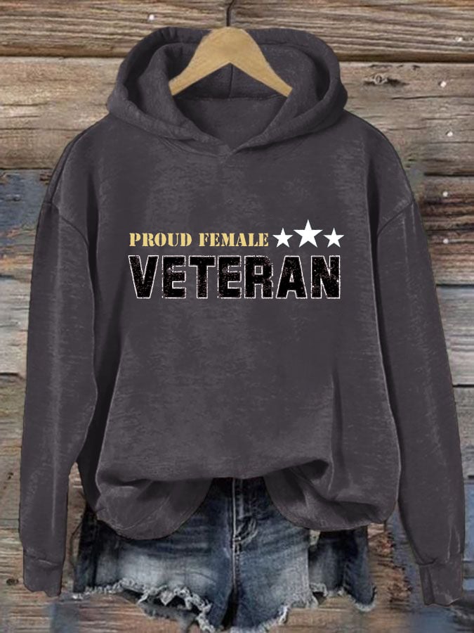 Women's Proud Female Veteran Hoodie