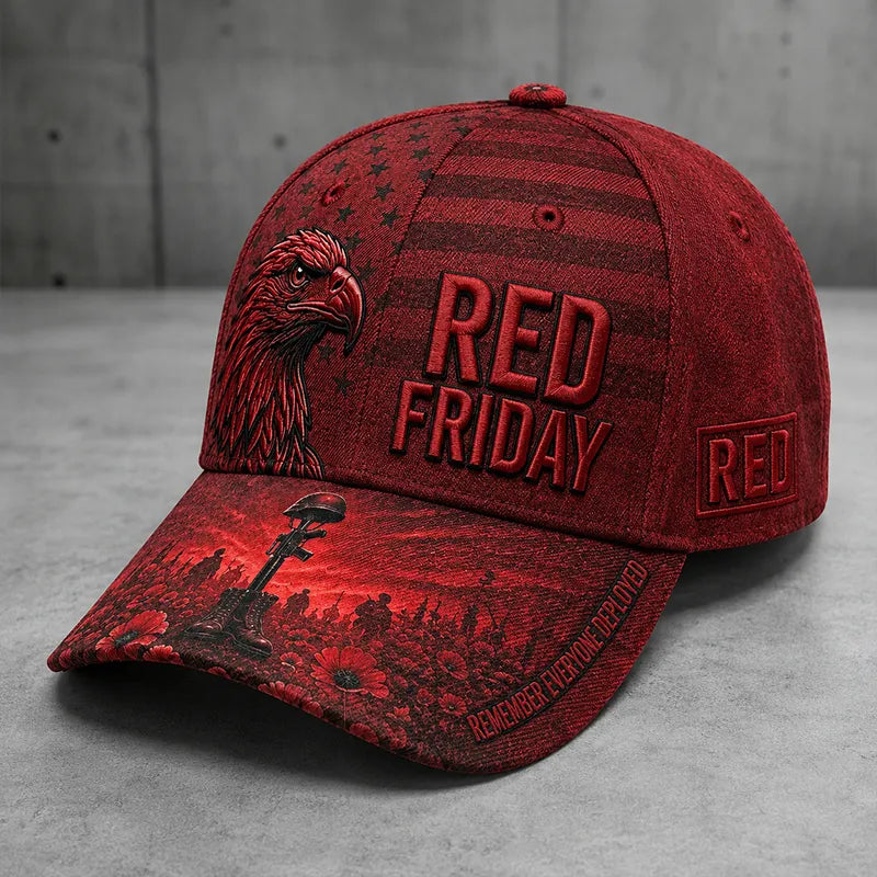 "Red Friday" Veteran Commemorative Casual Baseball Cap