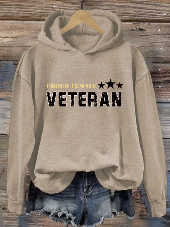 Women's Proud Female Veteran Hoodie