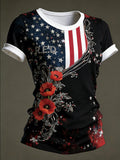 Women's Casual Red Friday Print Short-Sleeve T-Shirt