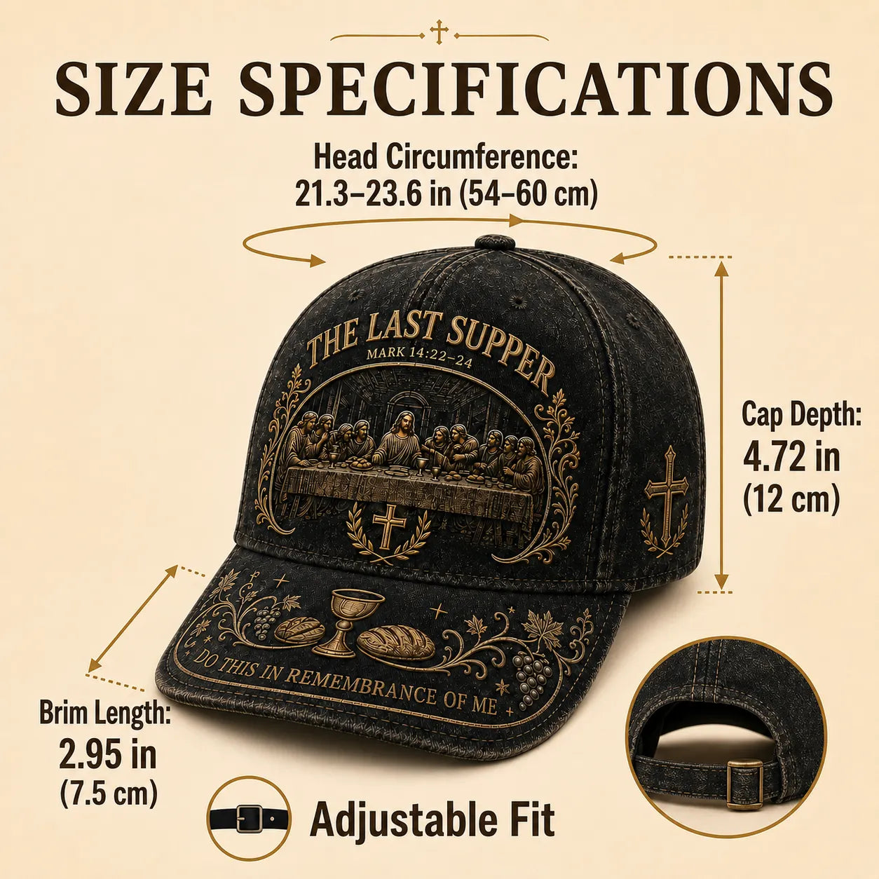 ✝️ The Last Supper Faith Remembrance Cap