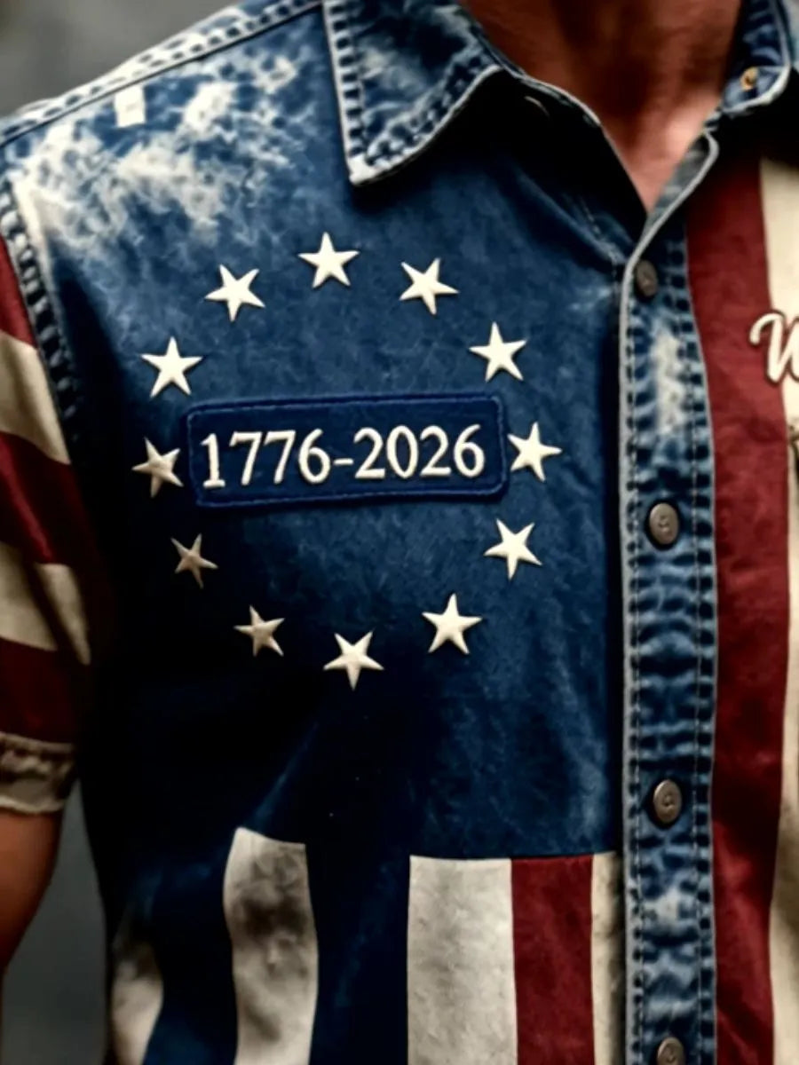 Men'S 250Th Anniversary National Print  Shirt