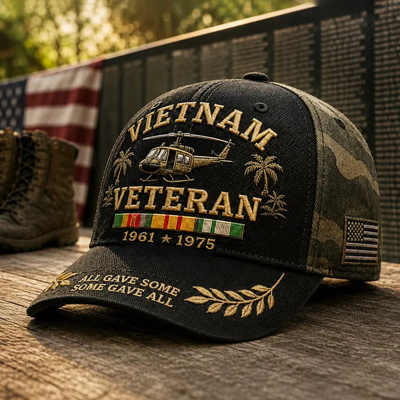 Vietnam Veteran Tribute Printed Casual Hat