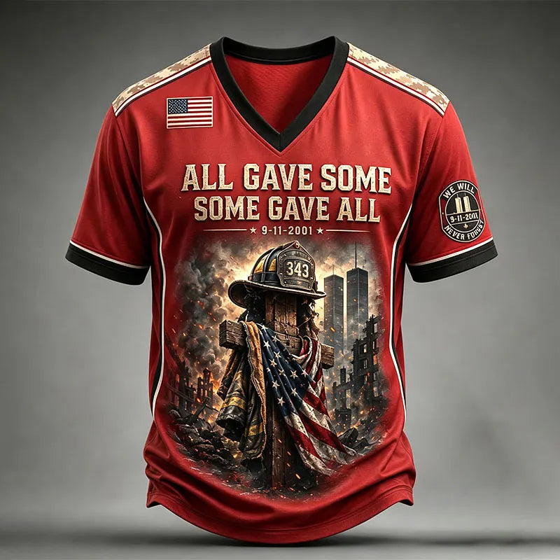 9/11 Firefighter Memorial Red T-Shirt
