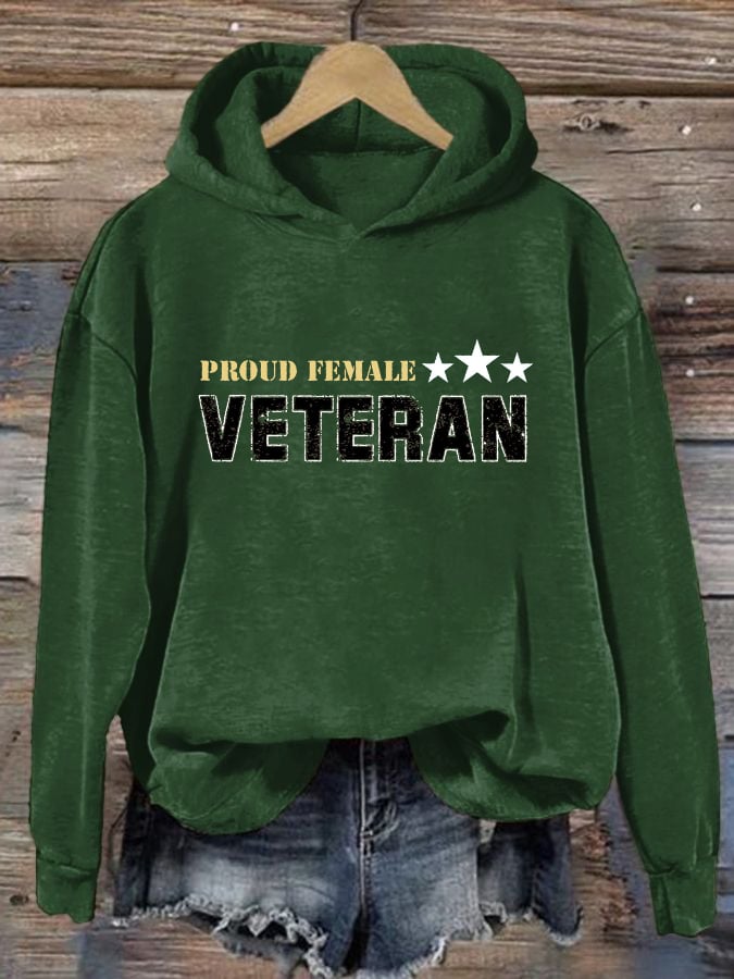 Women's Proud Female Veteran Hoodie