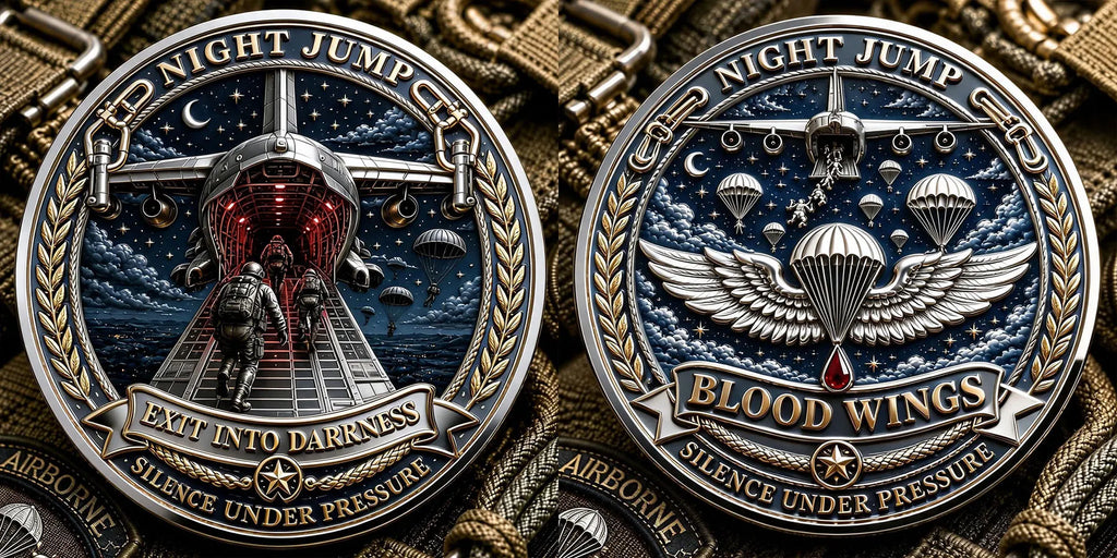 Night Jump Airborne Commemorative Metal Medal