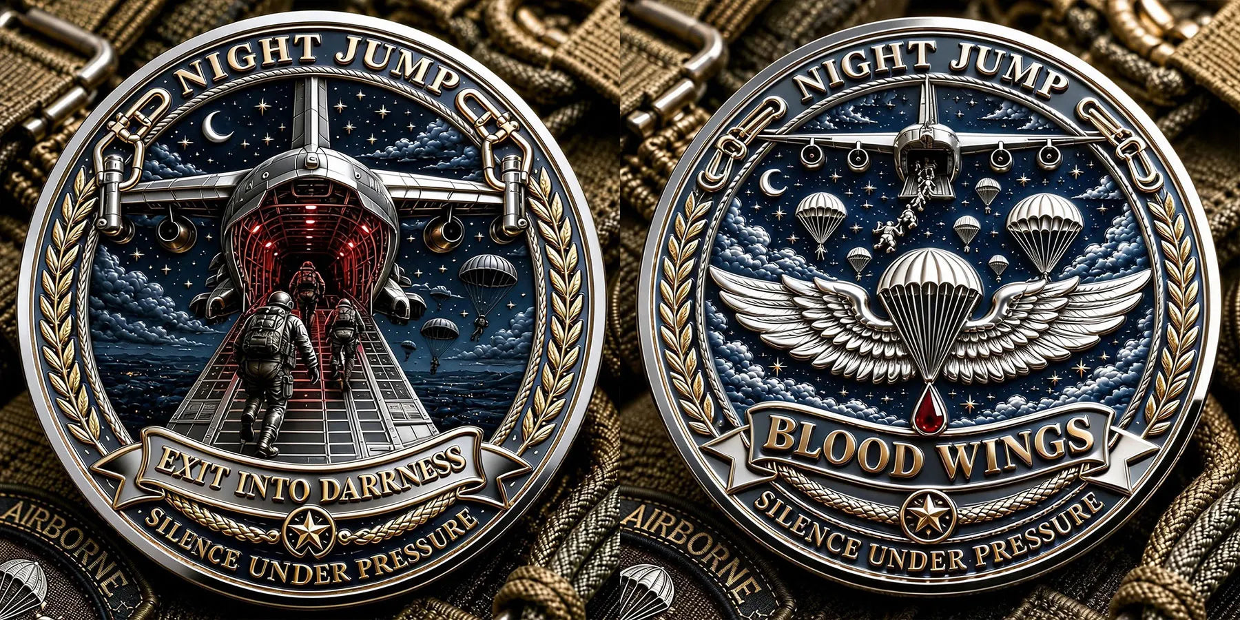 Night Jump Airborne Commemorative Metal Medal