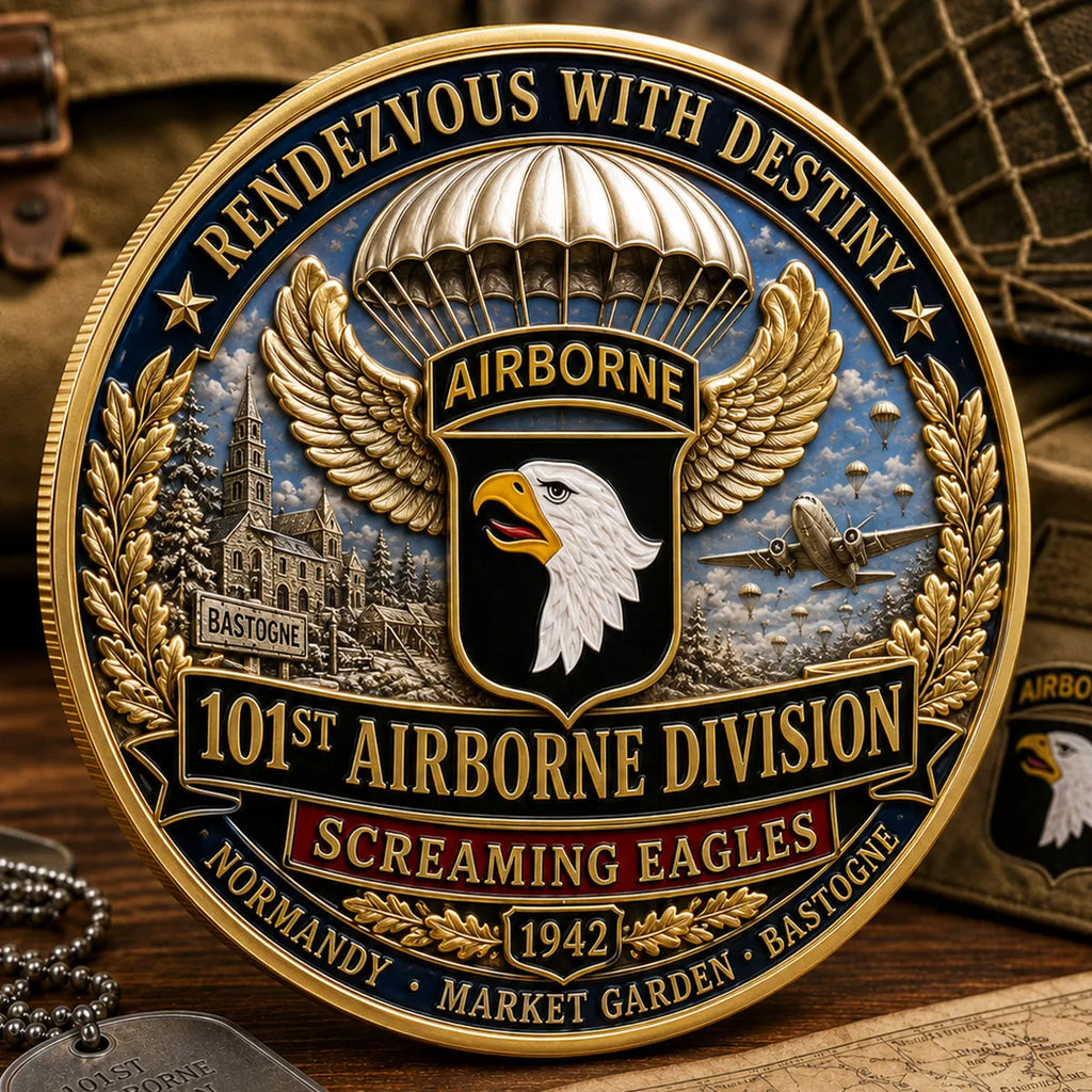 101st Airborne Division Commemorative Metal Medal