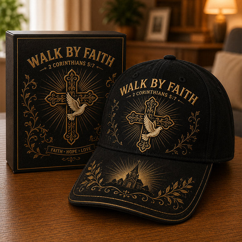 Vintage Faith Print Casual Baseball Cap