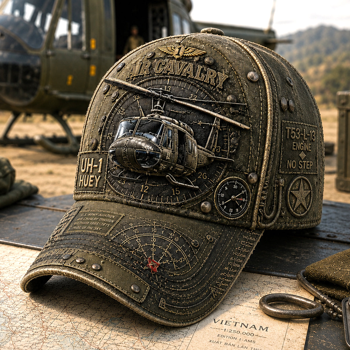 Military Heritage  Veteran Tribute Cap Premium Tactical Baseball Hat