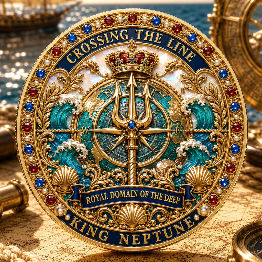 King Neptune – Crossing the Line Commemorative Metal Medal