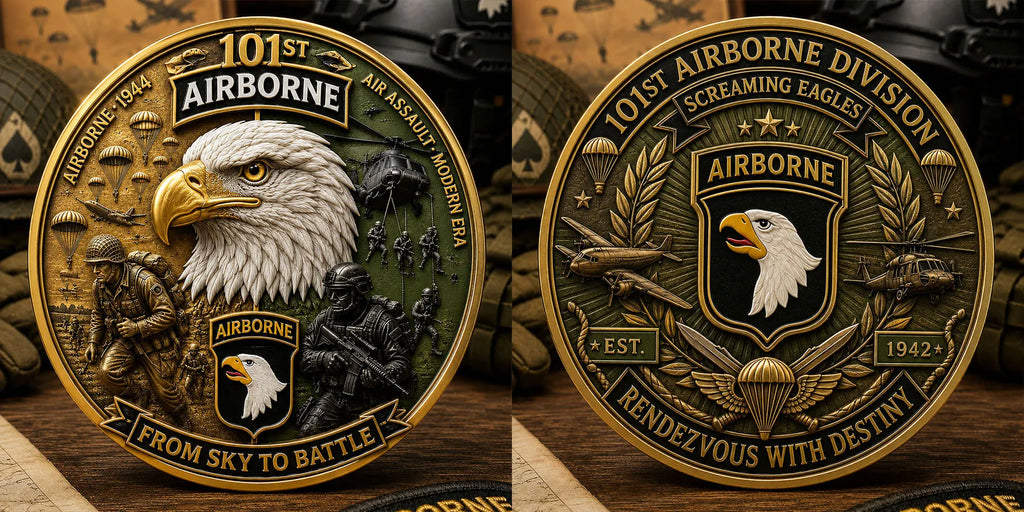 101st Airborne Division Commemorative Metal Medal