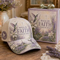 Hummingbird & Floral Faith Print Casual Baseball Cap