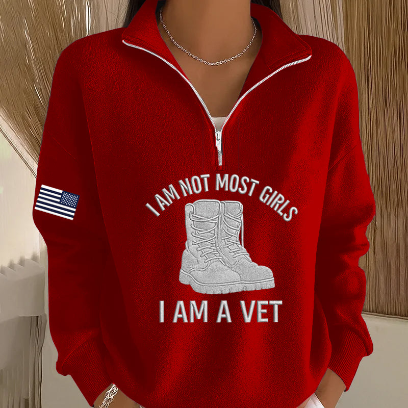 Women's Veteran Printed Casual Sweatshirt