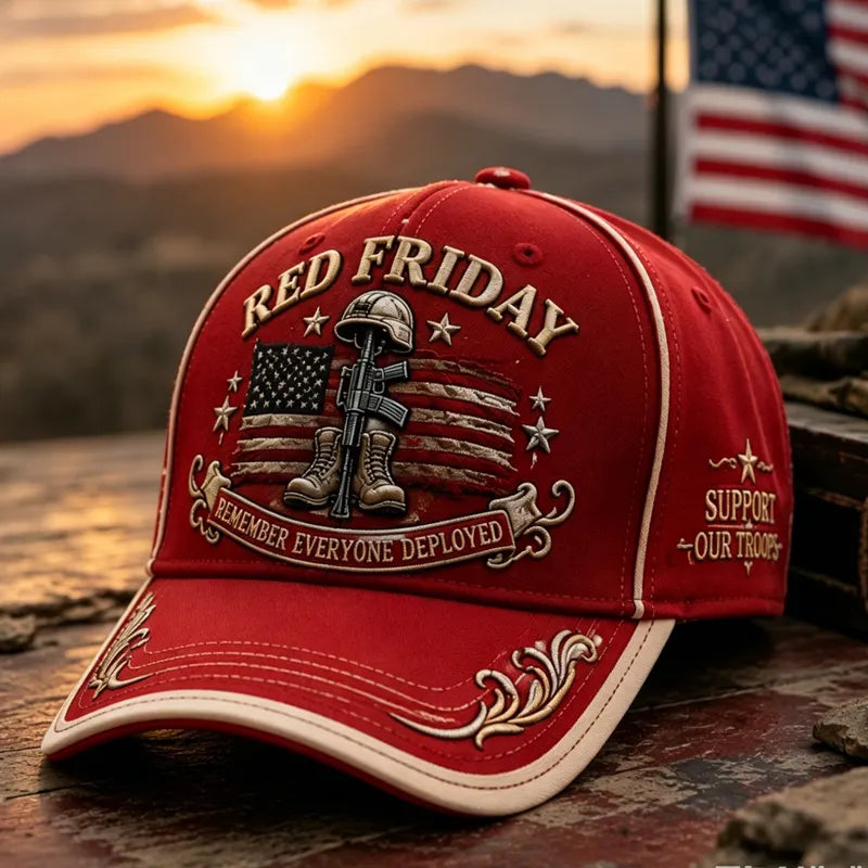 "Red Friday" Veteran Commemorative Casual Baseball Cap