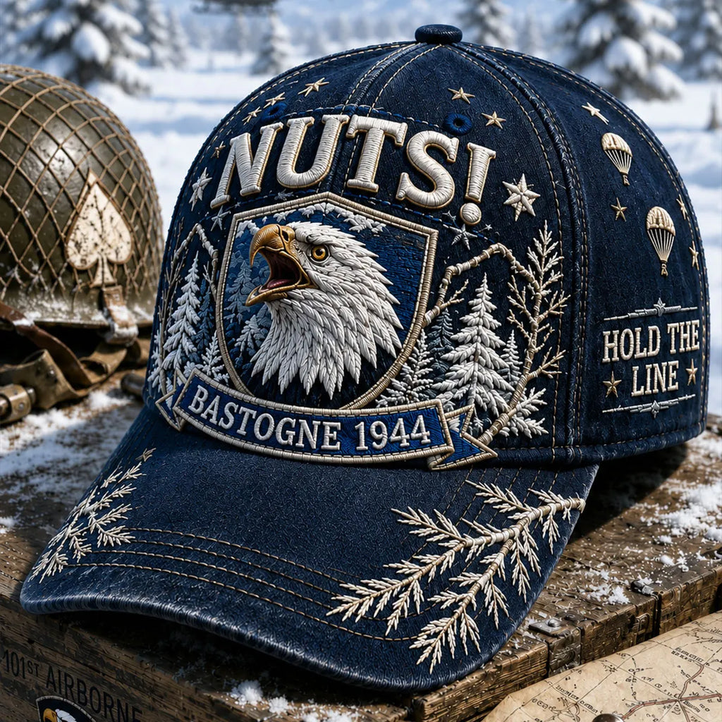 Vintage-style Veteran Print Casual Hat