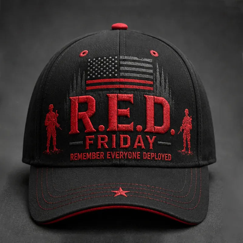 "Red Friday" Veteran Commemorative Casual Baseball Cap