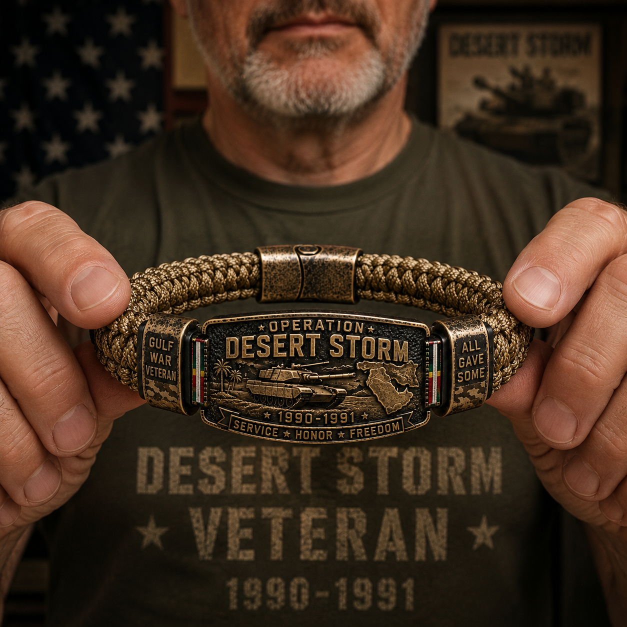 ⭐ Limited Veteran Collector Edition🏜️Operation Desert Storm Veteran Bracelet