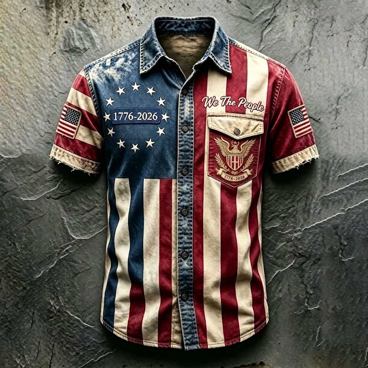 Men'S 250Th Anniversary National Print  Shirt