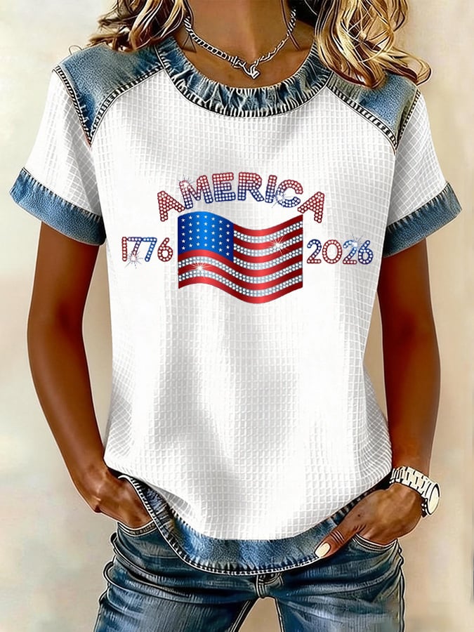 Women's 250th Anniversary Printed Short-Sleeved T-Shirt