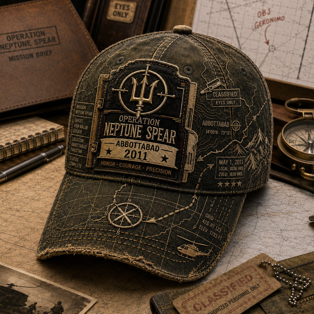 Military Heritage  Veteran Tribute Cap Premium Tactical Baseball Hat