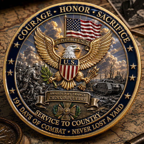Harlem to France 369th Infantry Regiment Commemorative Metal Medal