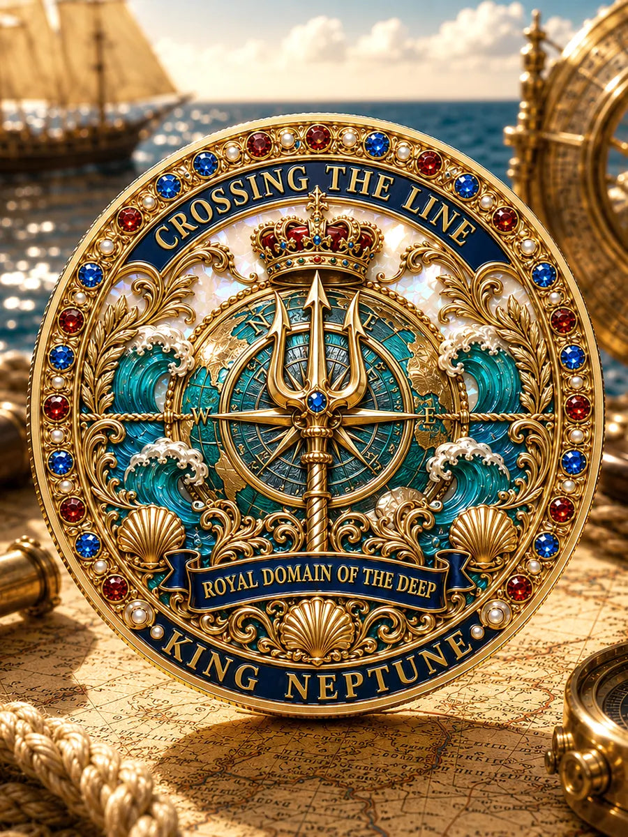 King Neptune – Crossing the Line Commemorative Metal Medal