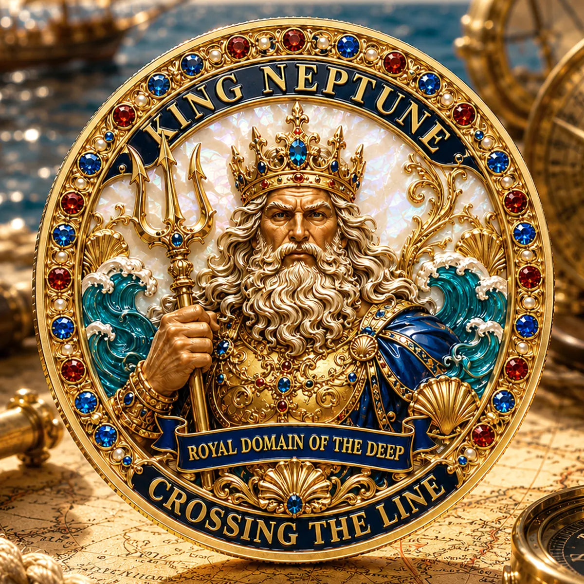 King Neptune – Crossing the Line Commemorative Metal Medal