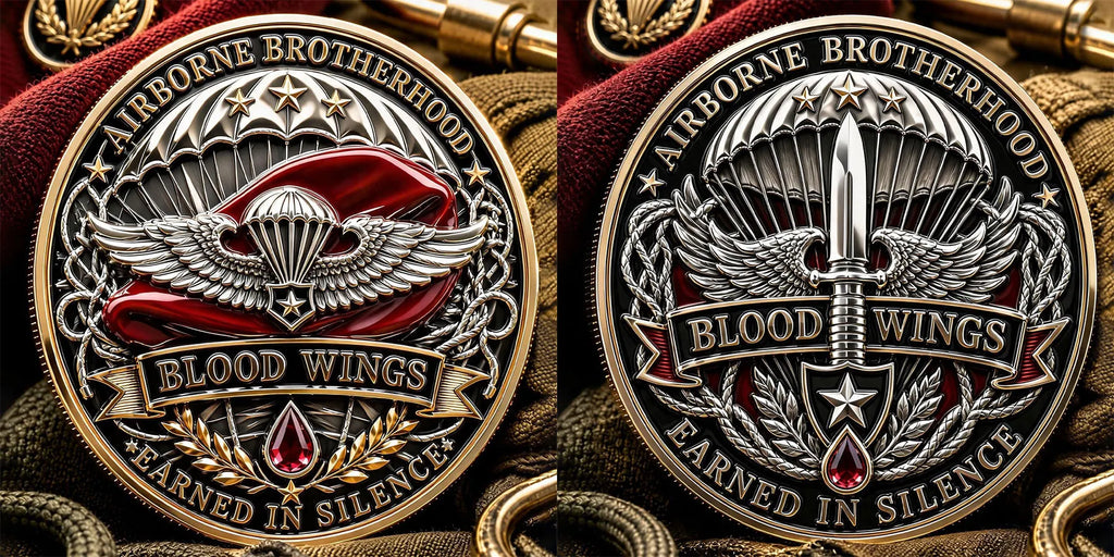 Airborne Brotherhood “Blood Wings” Commemorative Metal Medal