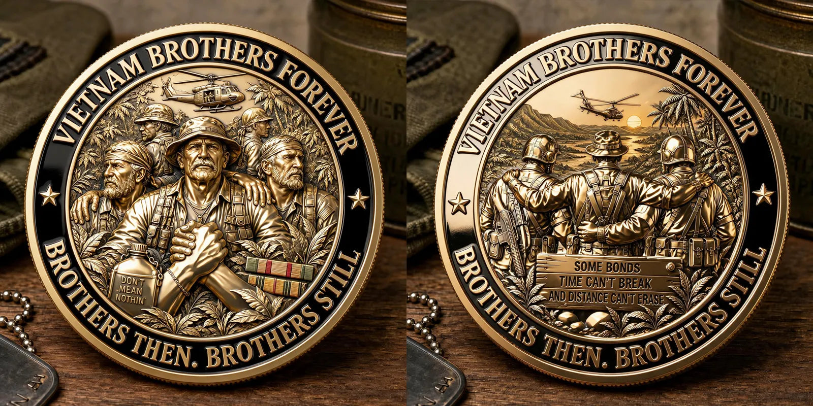 Vietnam Brothers Forever Commemorative Metal Medal