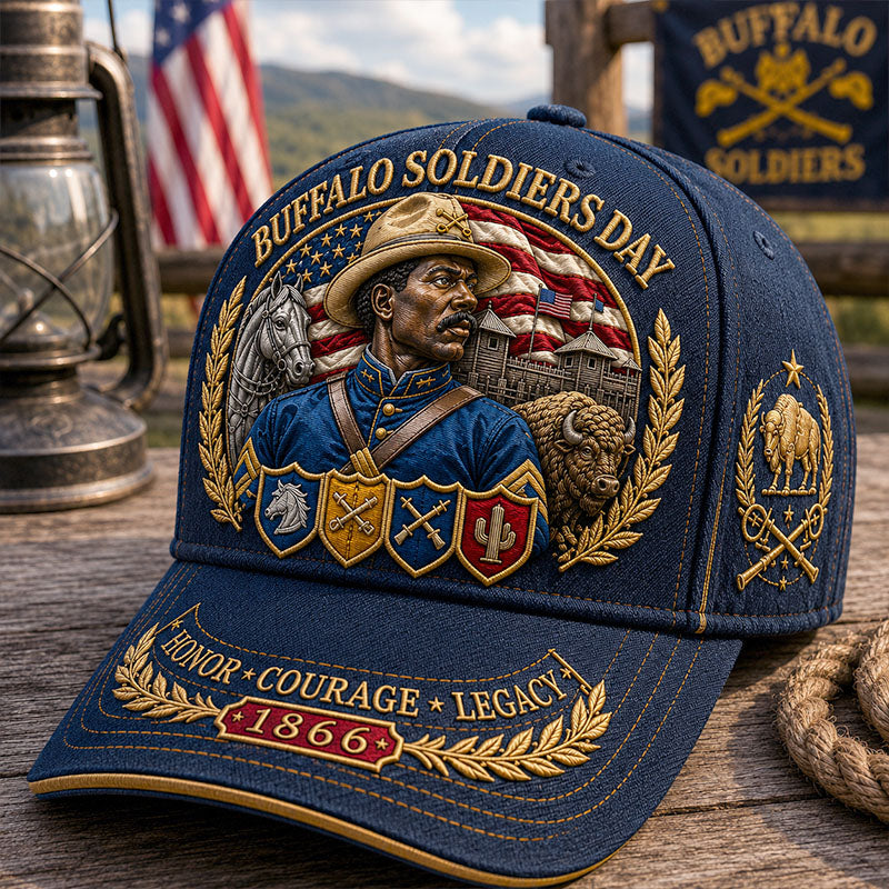 Buffalo Soldiers Day 1866 U.S. Cavalry Heritage Honor Courage Legacy Baseball Cap