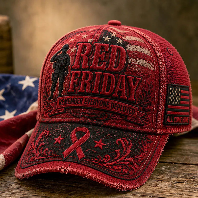 RED FRIDAY Remember Everyone Deployed Vintage Mesh Baseball Cap