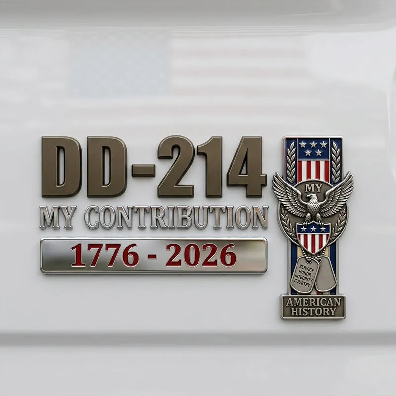Veteran DD-214 Metal Car Emblem/Badge