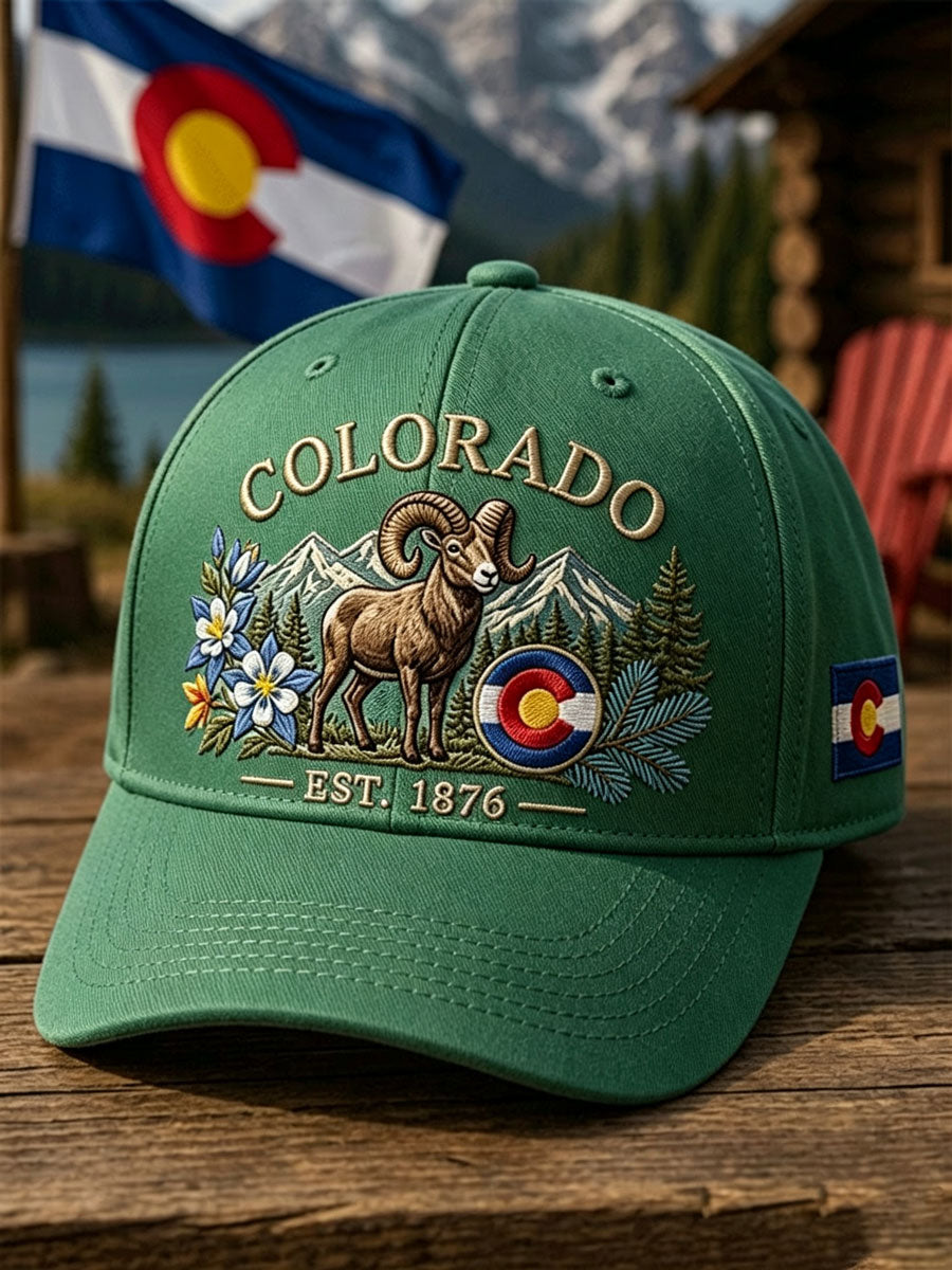 Retro Colorado Environmental Protection Print Baseball Cap