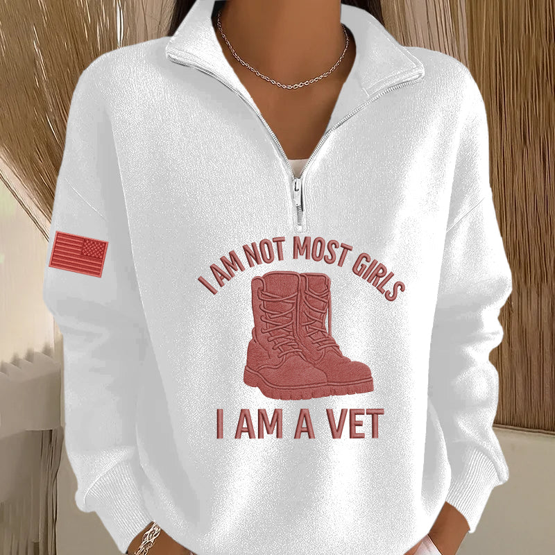 Women's Veteran Printed Casual Sweatshirt