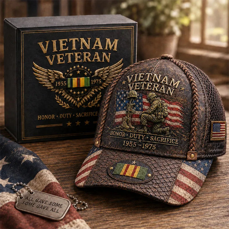 Vietnam Veteran Memorial Mesh Baseball Cap