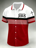 Men'S Faith Printed Casual Collar Shirt