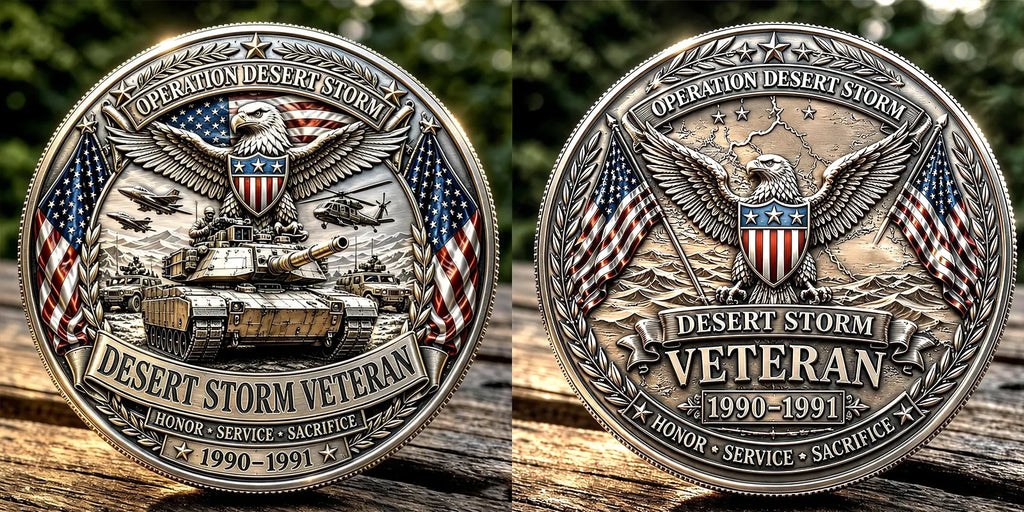 Operation Desert Storm Veteran Commemorative Metal Medal