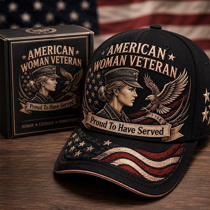 Female Veterans Artistic Print Casual Baseball Cap
