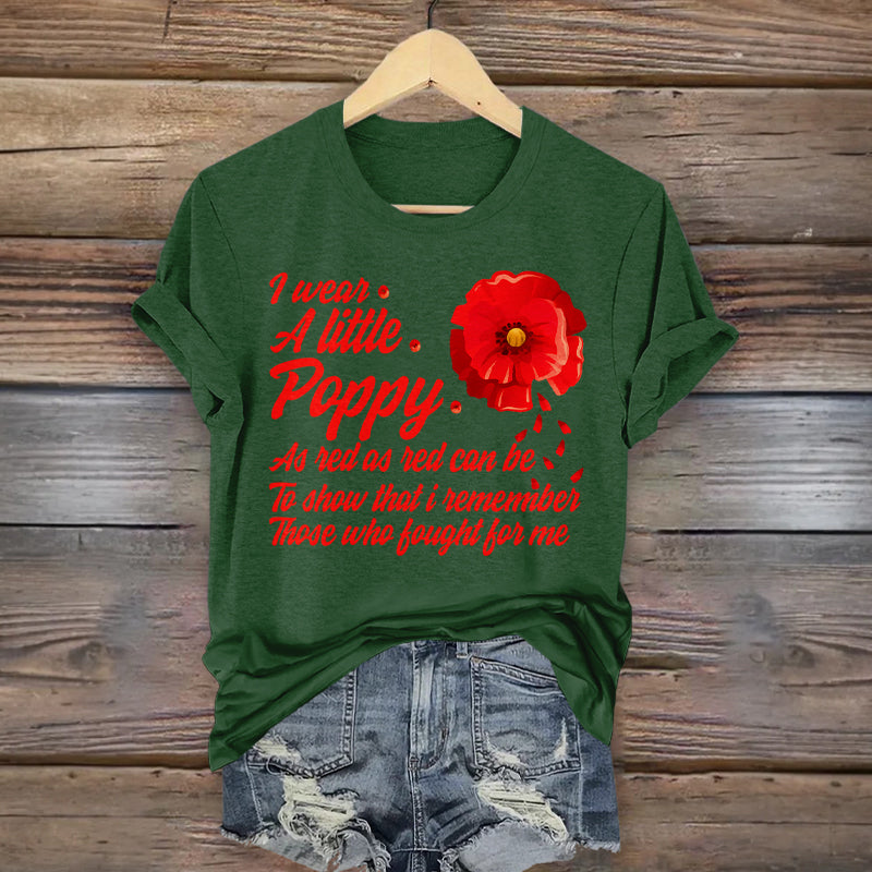 Women's Veteran Casual Printed T-shirt