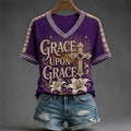 Women's Faith Floral Art Print T-Shirt