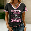 Patriotic Veteran Pride Art Casual V-neck T-shirt