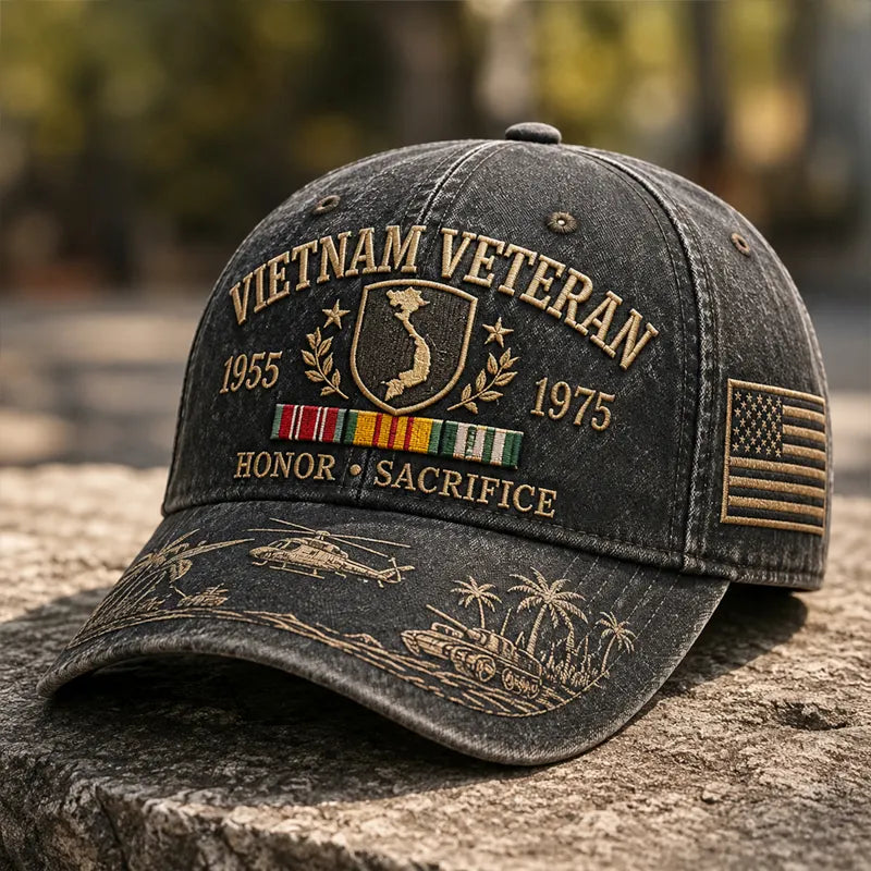 Vietnam Veteran Tribute Printed Casual Hat