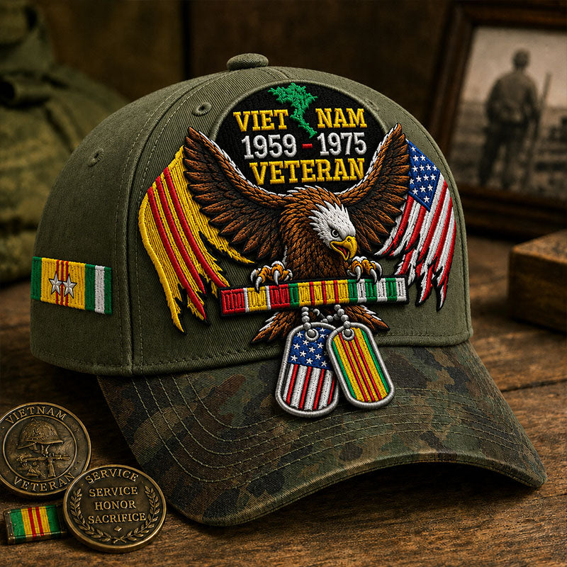 Vietnam Veteran Eagle Baseball Cap