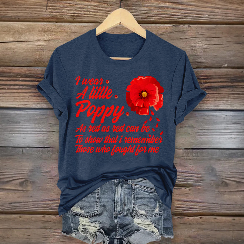 Women's Veteran Casual Printed T-shirt