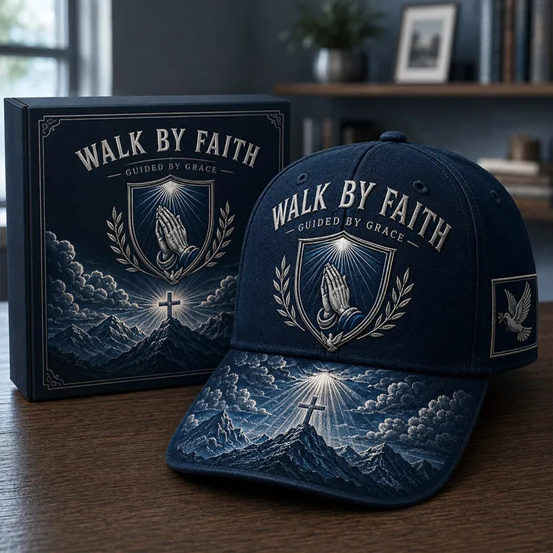 Vintage Faith Print Casual Baseball Cap